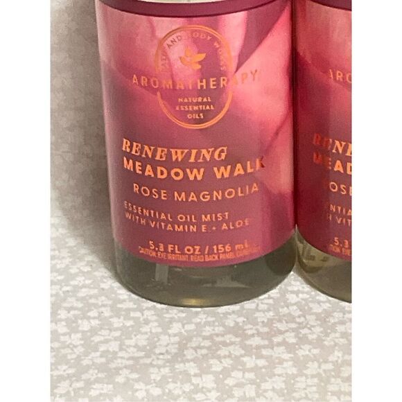 Bath and Body Works RENEWING MEADOW WALK ROSE MAGNOLIA  AROMATHERAPY Mist 2 pc - Picture 2 of 4